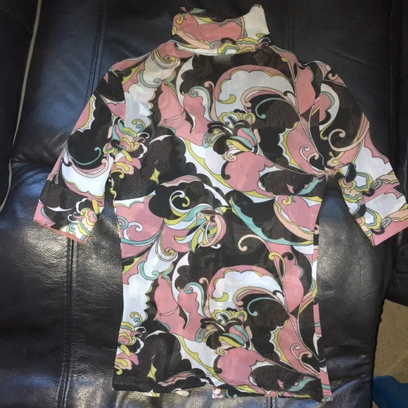 RETRO circa 1994 NWOT 579 flower print petite shirt/blouse-XS - Picture 8 of 14